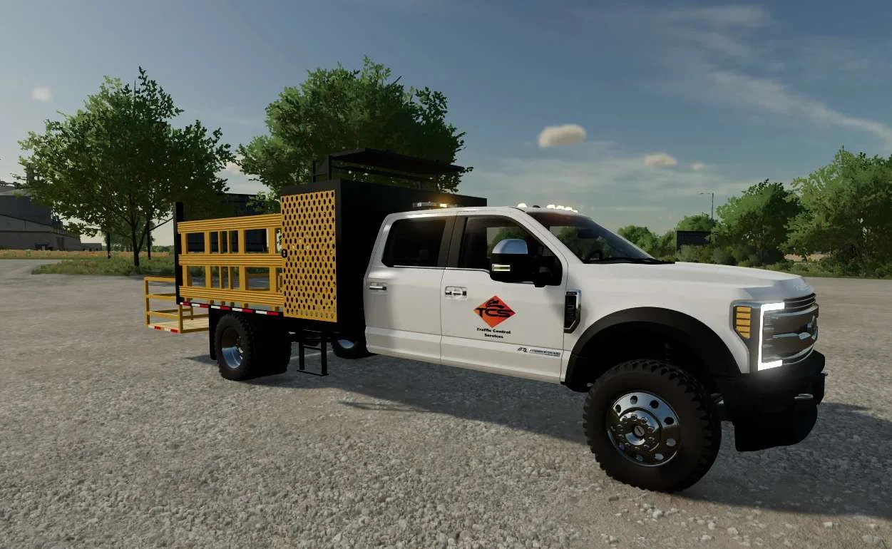 2018 F350 Traffic Control Truck v1.0 FS22 FS22 Mod Free Download