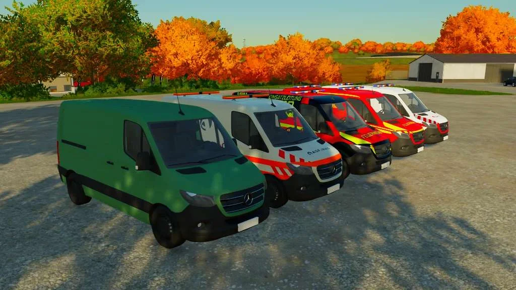 2018 Mercedes-Benz Sprinter Pack v2.0 FS22 FS22 Mod Free Download