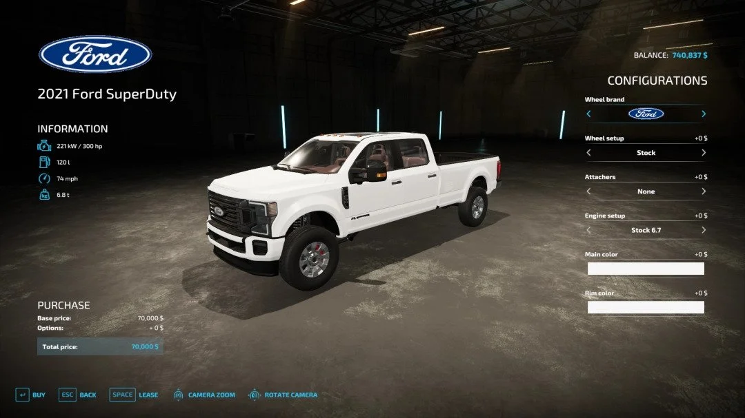 2021 F350 Platinum with New Sounds V1.0 FS22 FS22 Mod Free Download