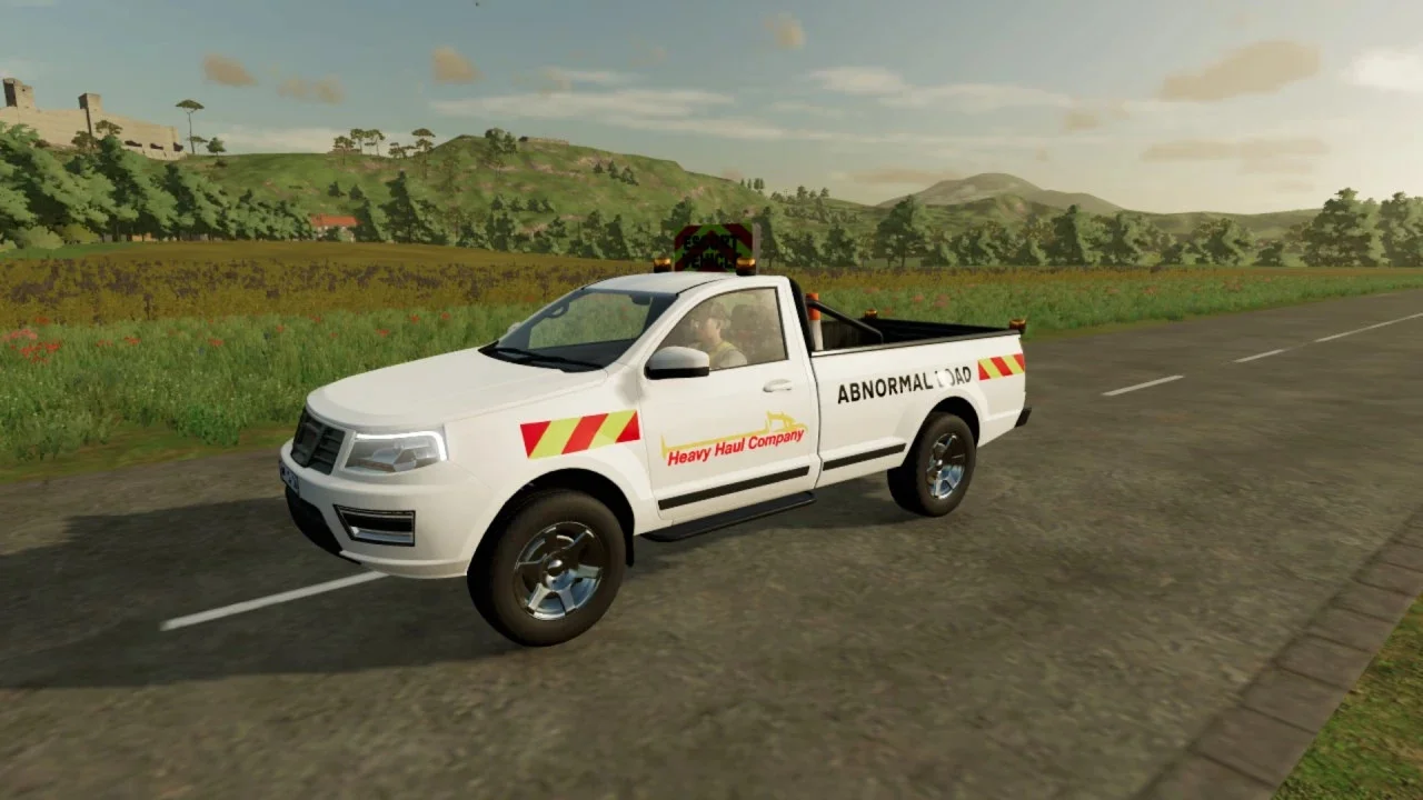 Abnormal Load Escort Pickup v1.0 FS22 FS22 Mod Free Download
