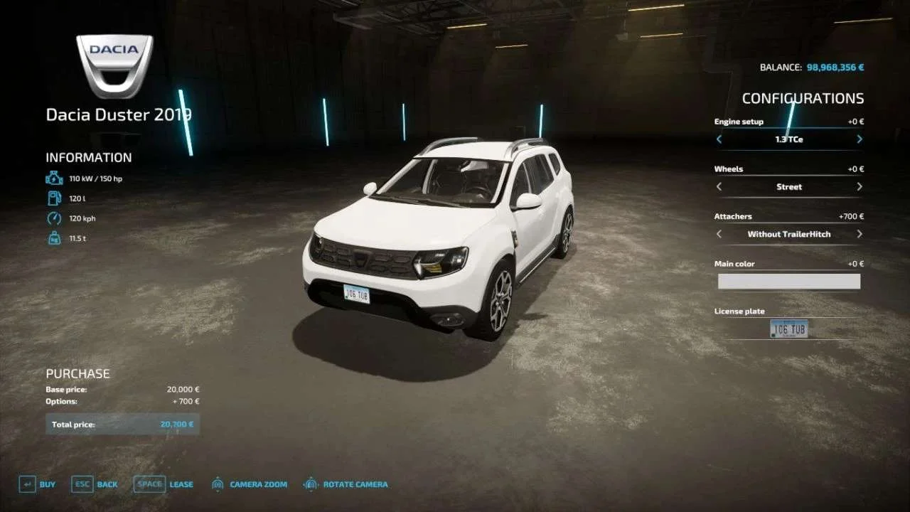 Dacia Duster 2019 v1.2 FS22 FS22 Mod Free Download
