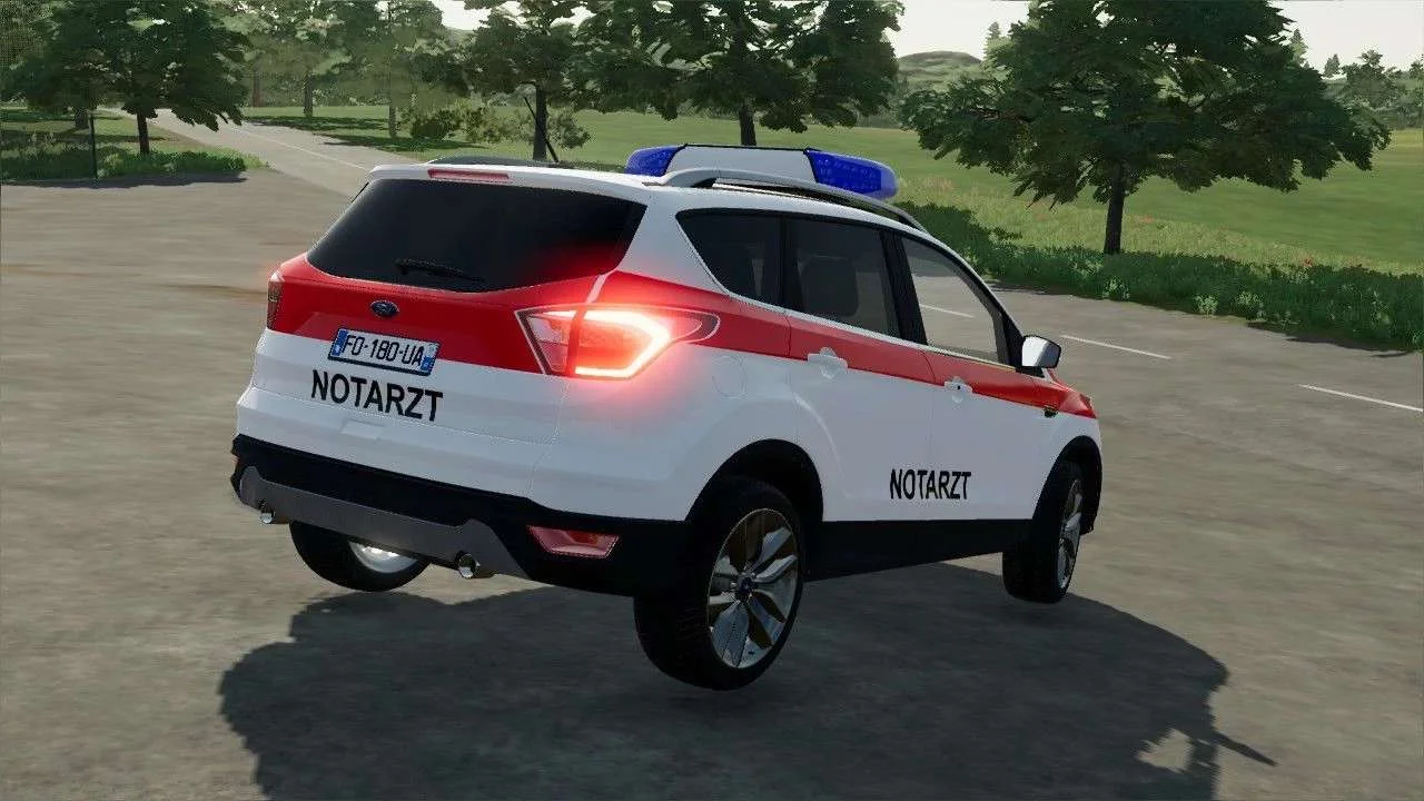 Ford Kuga Mk2f 2016 German Emergency Doctor Skin v1.0 FS22 FS22 Mod Free Download