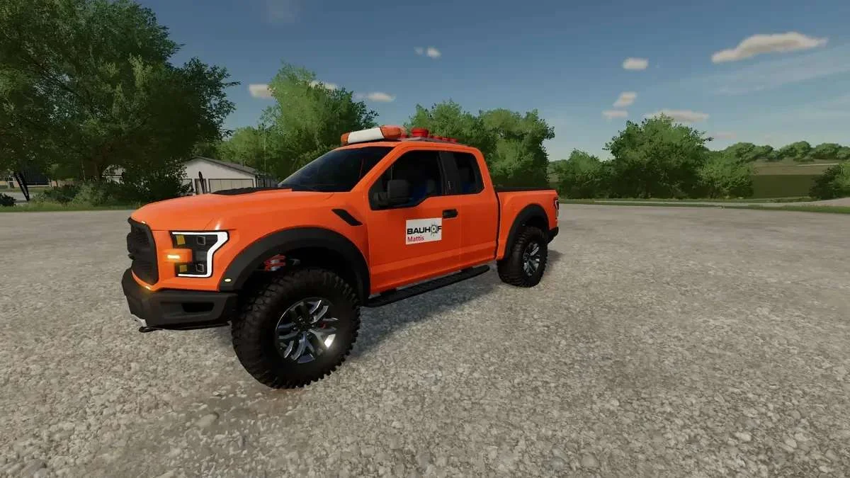 Ford Raptor F150 2017 Bauhof Mattis v1.0 FS22 FS22 Mod Free Download