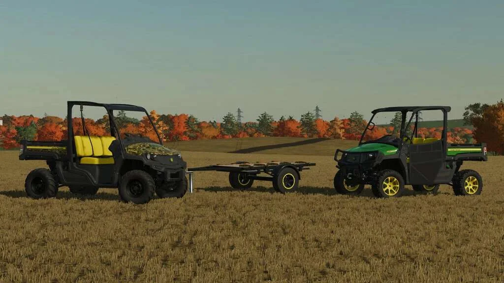 John Deere XUV865E And Cargo Cart v2.0 FS22 FS22 Mod Free Download