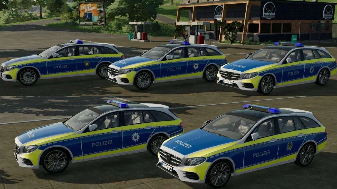Mercedes-Benz E-Class 2016 Police Skin Pack v1.0 FS22 FS22 Mod Free Download