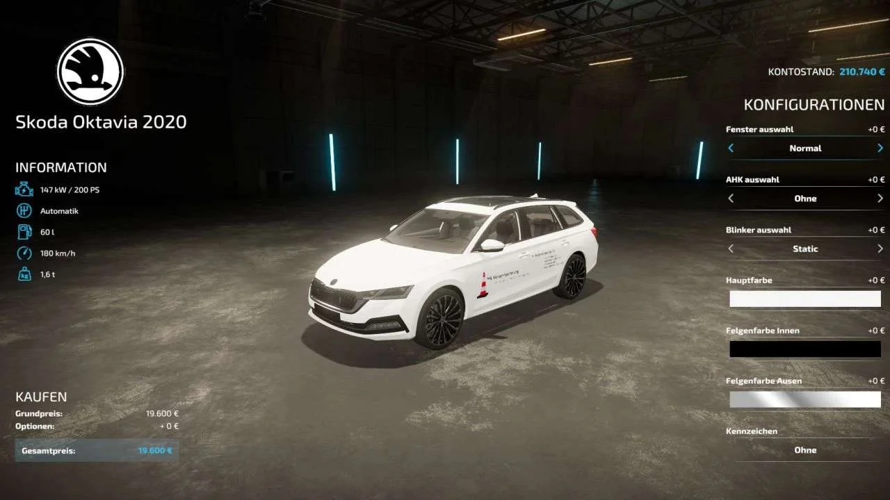 Skoda Octavia 2020 v1.0 FS22 FS22 Mod Free Download