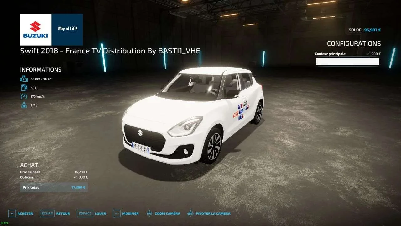Suzuki Swift V2.0 FS22 FS22 Mod Free Download