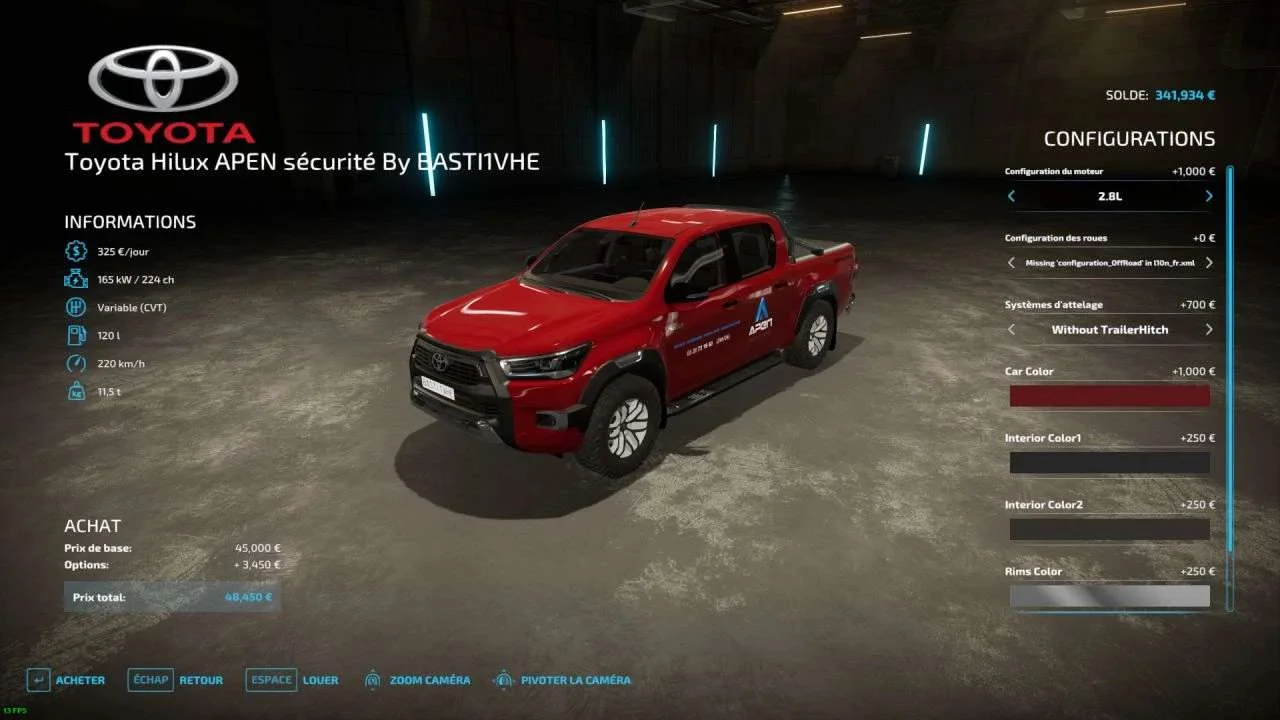 Toyota Hilux Invincible – A.P.E.N. Security V1.0 FS22 FS22 Mod Free Download