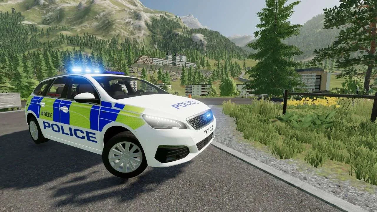 UK Police Peugeot 308 SW 2021 v2.0 FS22 FS22 Mod Free Download