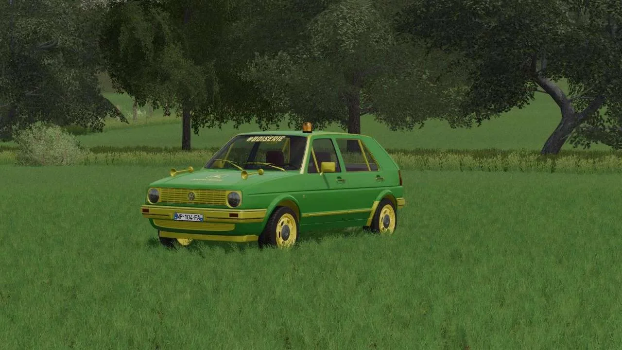 Volkswagen Golf GL John Deere v1.0 FS22 FS22 Mod Free Download