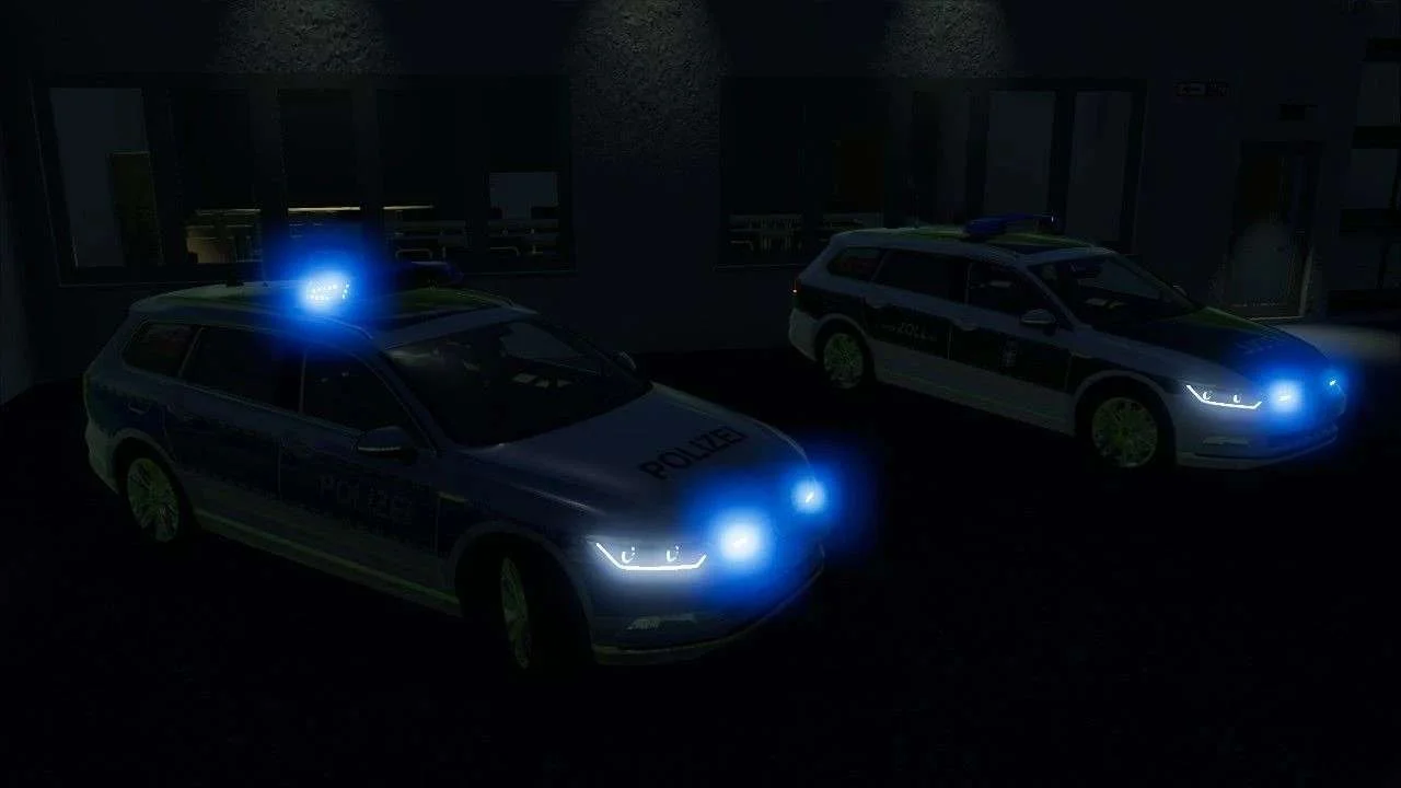 VW Passat B8 Police Hamburg and Customs Skins V1.0 FS22 FS22 Mod Free Download