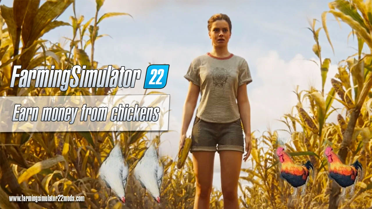 How to earn money from chickens in Farming Simulator 22 FS22 Mod Free Download