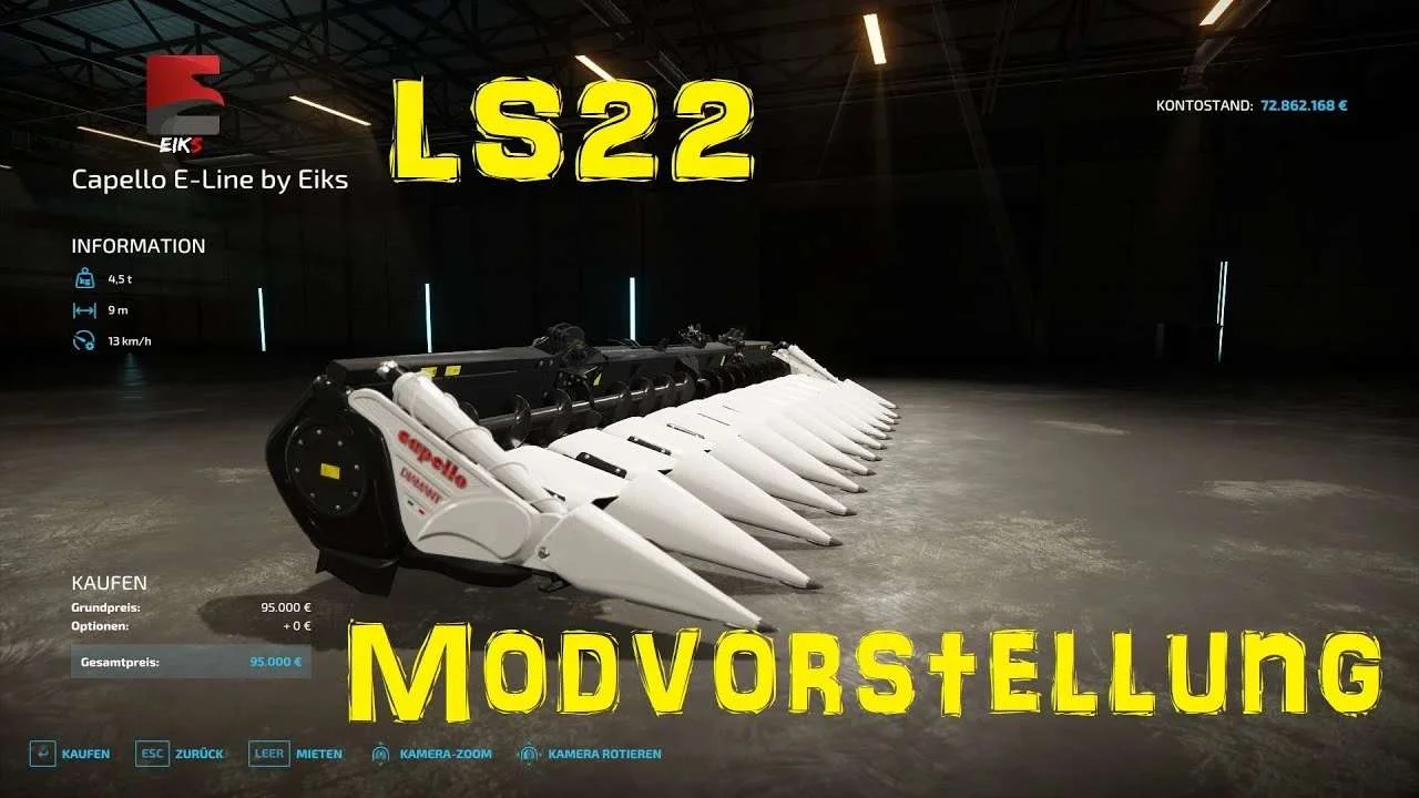 Capello E-Line by Eiks v1.0 FS22 FS22 Mod Free Download