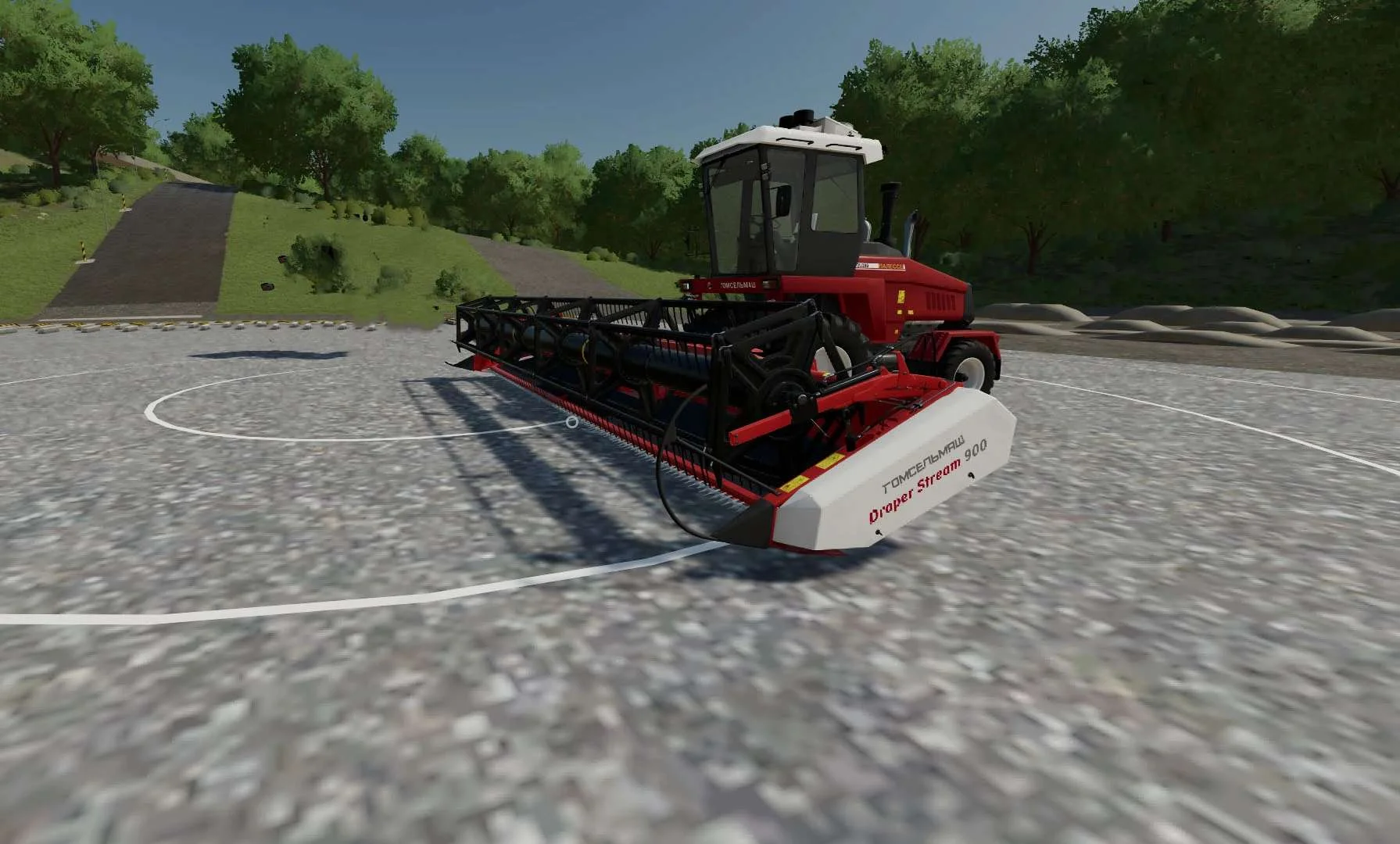 DraperStream900 Cutter vis 3Point adapter v1.0 FS22 FS22 Mod Free Download