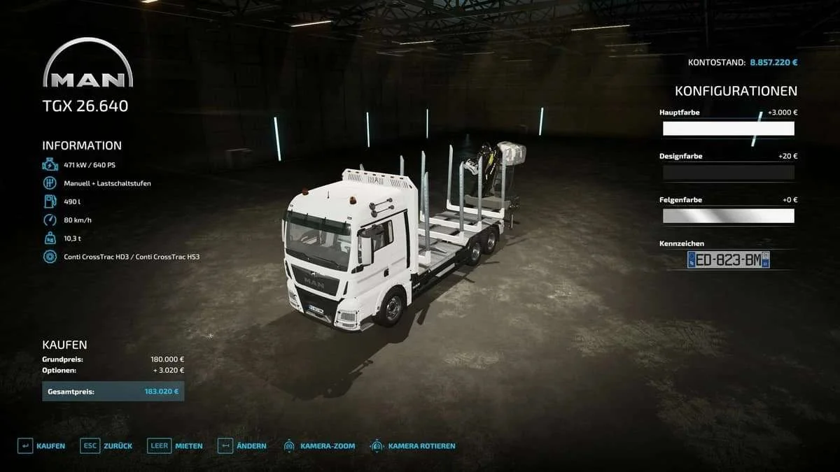 Forst LKW MAN TGX v1.0 FS22 FS22 Mod Free Download