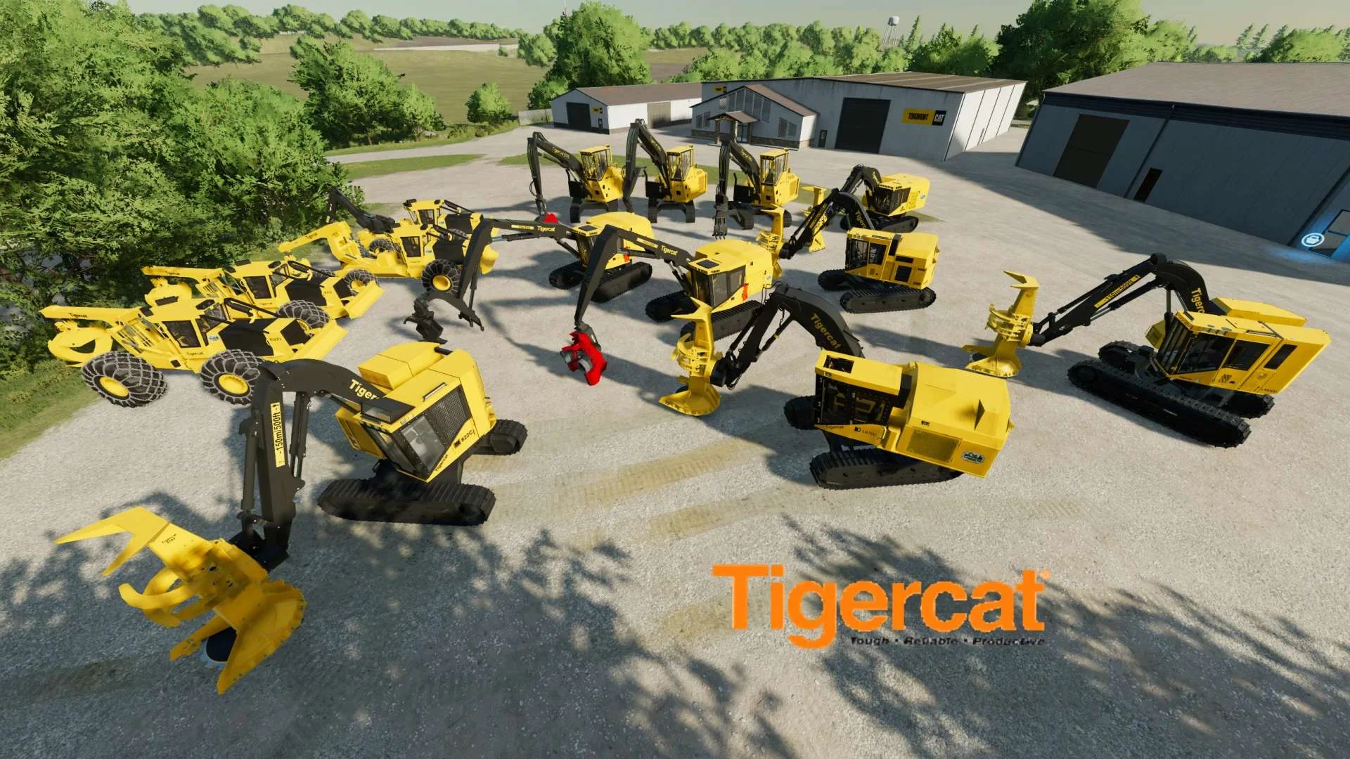 AJ Deere Tigercat Buncher Pack v1.0 FS22 FS22 Mod Free Download