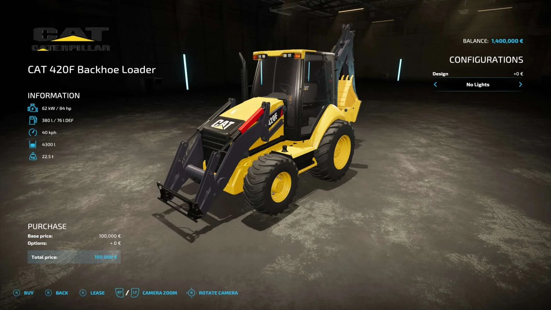 CAT 420F BACKHOE LOADER V1.0.1 FS22 FS22 Mod Free Download