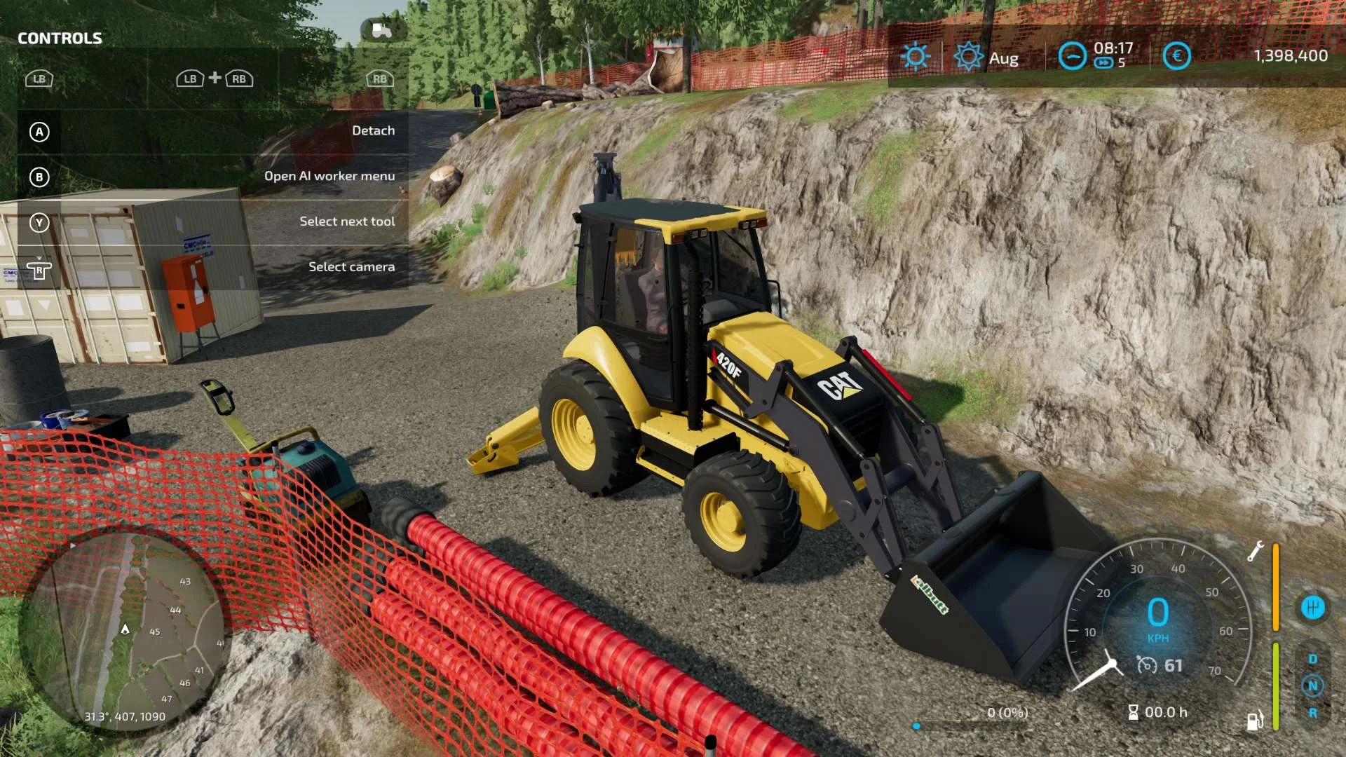 CAT 420F Backhoe Loader v1.0 FS22 FS22 Mod Free Download