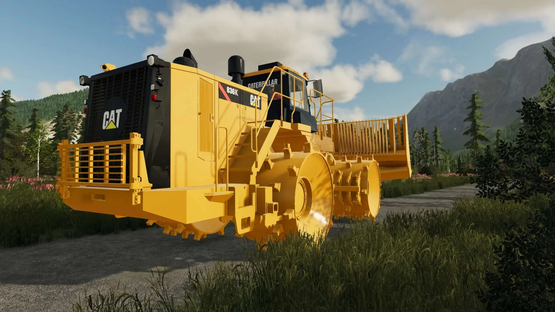 Caterpillar 836K Landfill Compactor v1.1.0.3 FS22 FS22 Mod Free Download