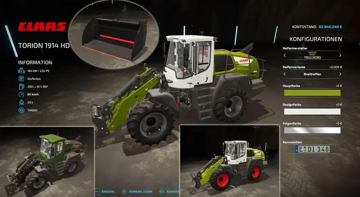 CLAAS Torion 1914HD & Raptor Bucket v1.0 FS22 FS22 Mod Free Download