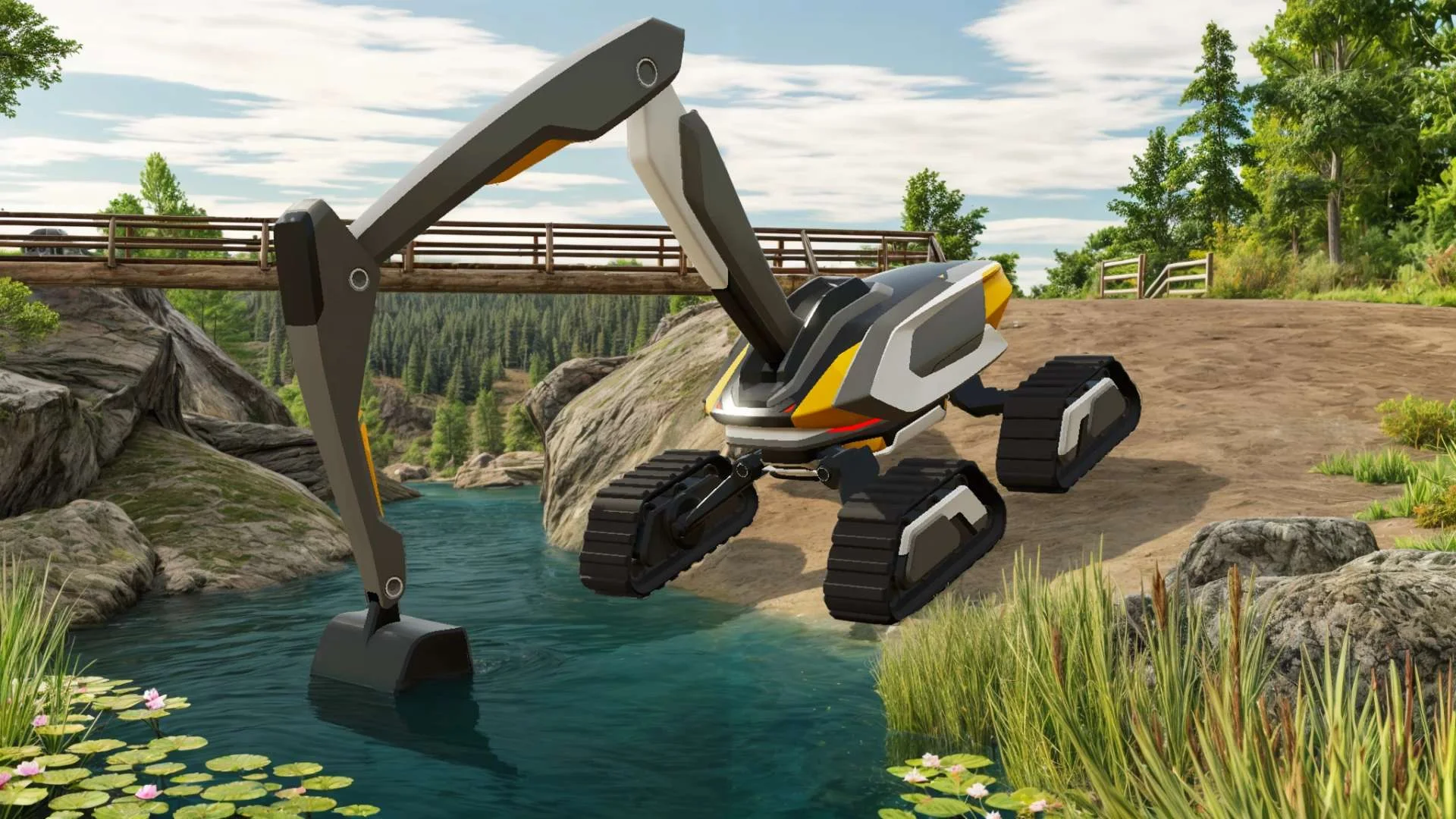 Concept Excavator V1.1 FS22 FS22 Mod Free Download