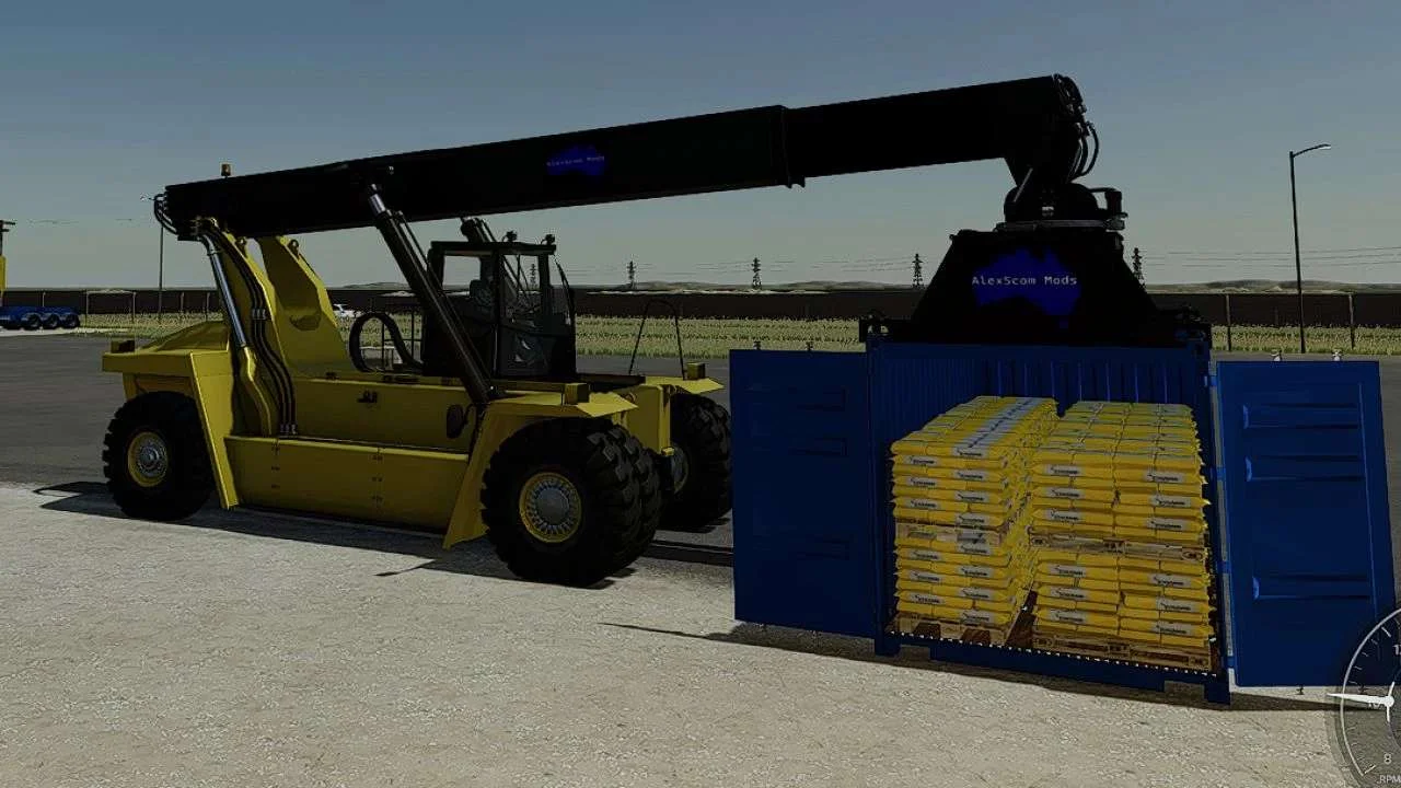 Container Reach Stacker v1.0 FS22 FS22 Mod Free Download