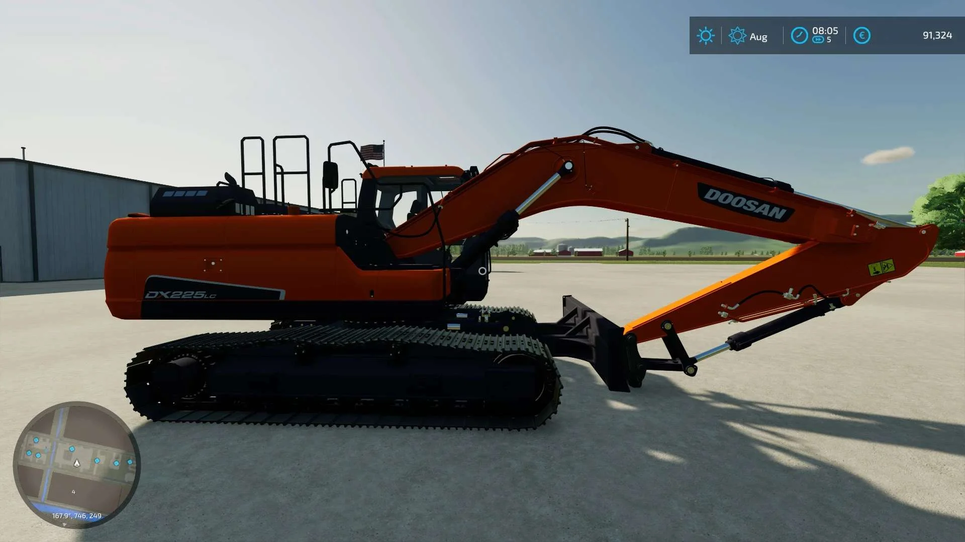 Doosan DX225 v1.0 FS22 FS22 Mod Free Download