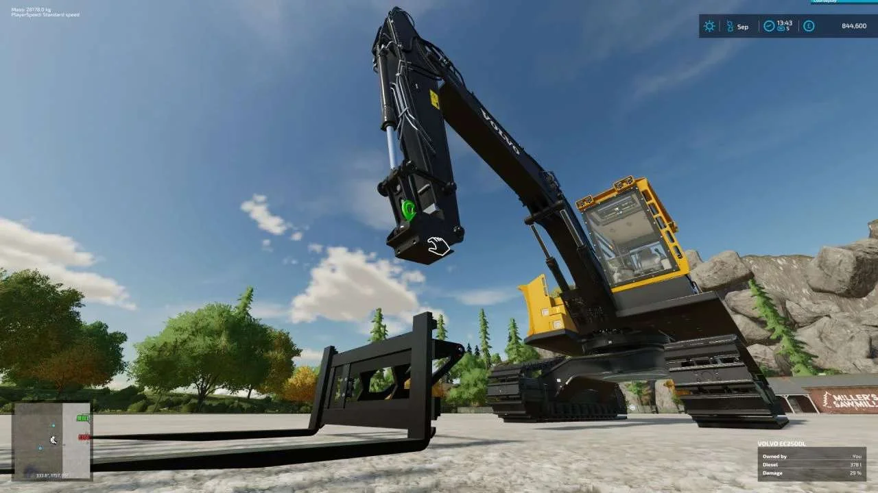 Excavator forks v1.0.0.4 FS22 FS22 Mod Free Download