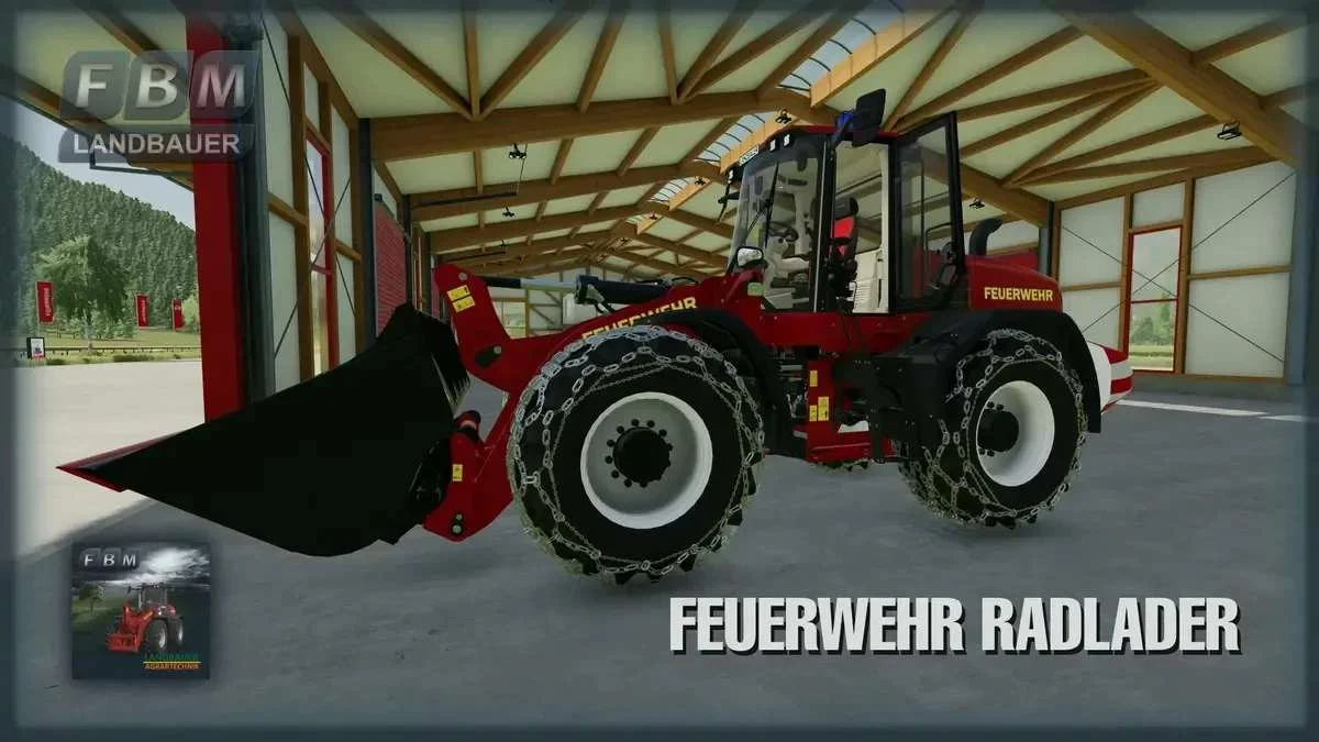 Fire Brigade Wheel Loader v1.0 FS22 FS22 Mod Free Download