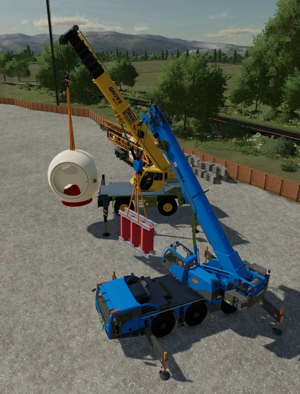 FSMs 3 Axle Terex Crane Edit v1.0 FS22 FS22 Mod Free Download