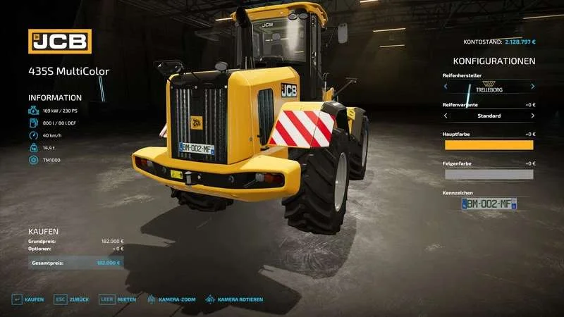 JCB 435S Wheel Loader (MultiColor) v1.0 FS22 FS22 Mod Free Download
