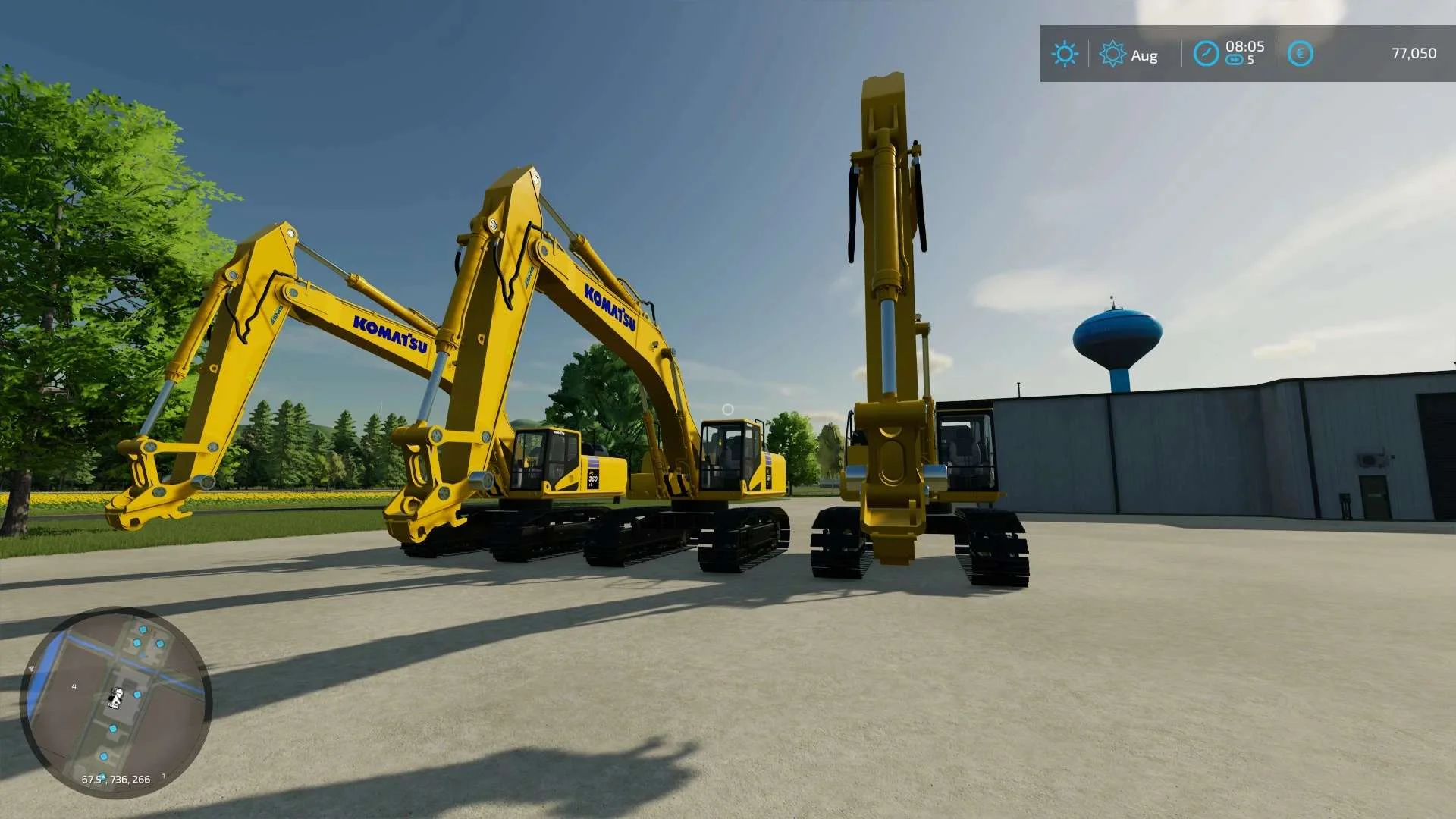 Komatsu 11 Large Excavators v1.0 FS22 FS22 Mod Free Download