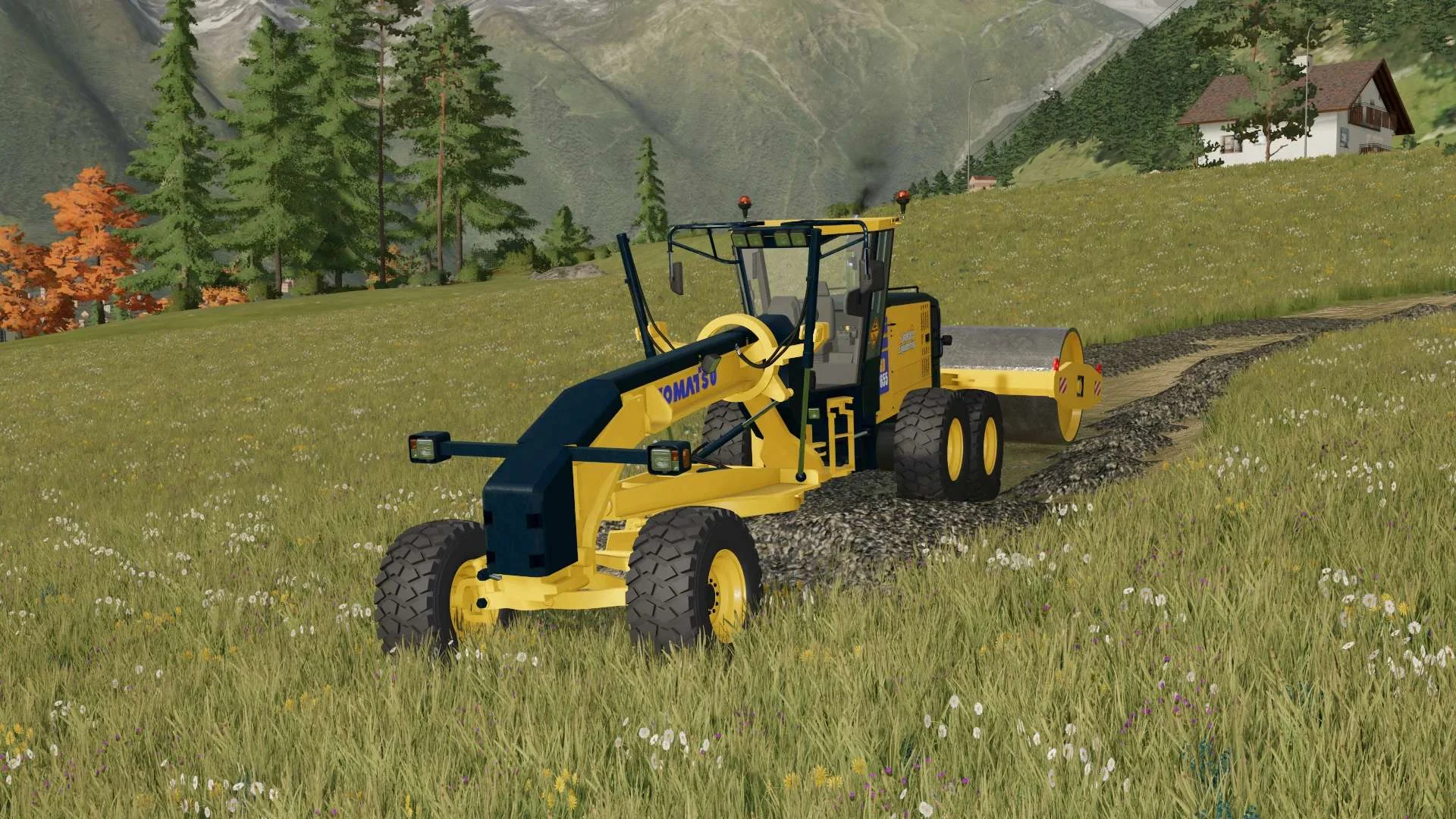 Komatsu GD-655 Motor Grader v1.0 FS22 FS22 Mod Free Download