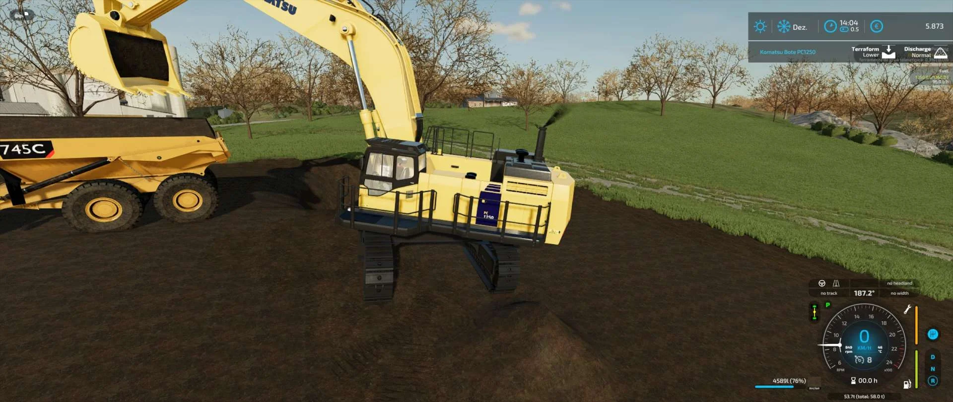 Komatsu PC1250 v1.0 FS22 FS22 Mod Free Download