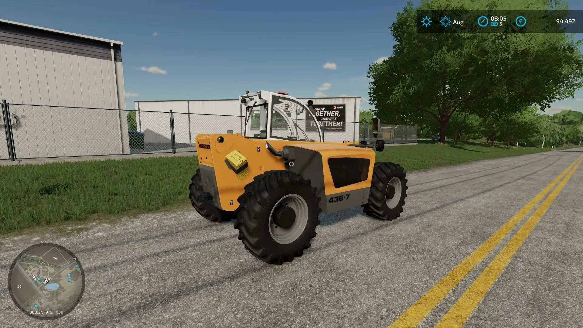 Liebherr TL436 strobes added v1.0 FS22 FS22 Mod Free Download