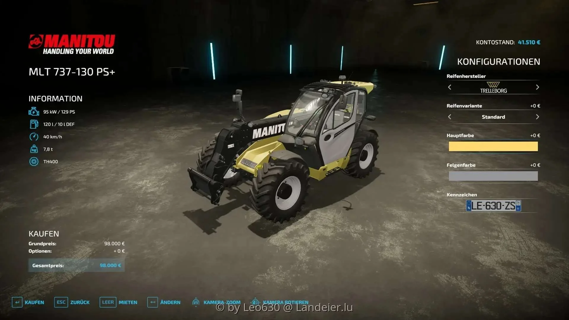 Manitou MLT 737 v1.0 FS22 FS22 Mod Free Download