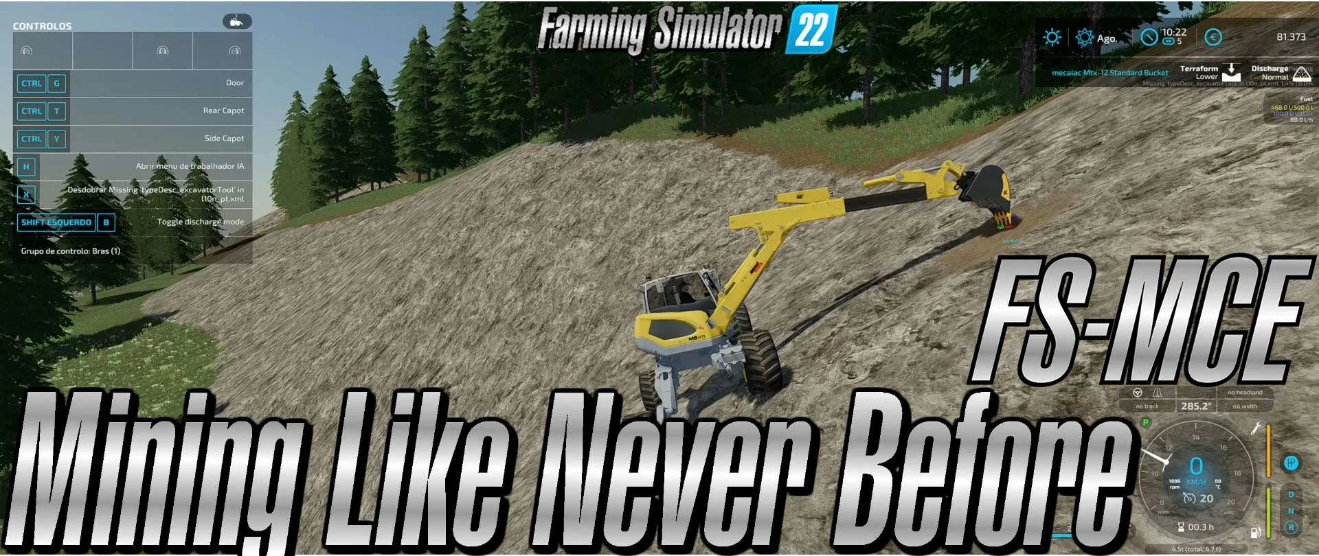 Menzi Muck M545 V1.0 FS22 FS22 Mod Free Download
