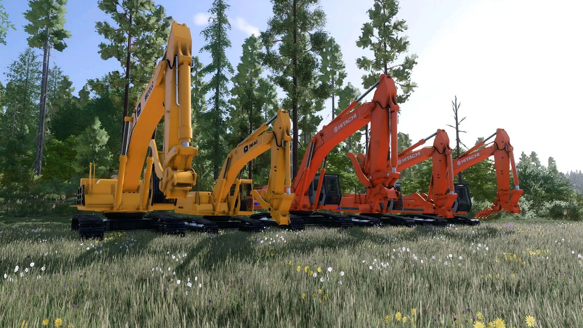 OldGen Deere/Hitachi Excavator Pack v1.0 FS22 FS22 Mod Free Download