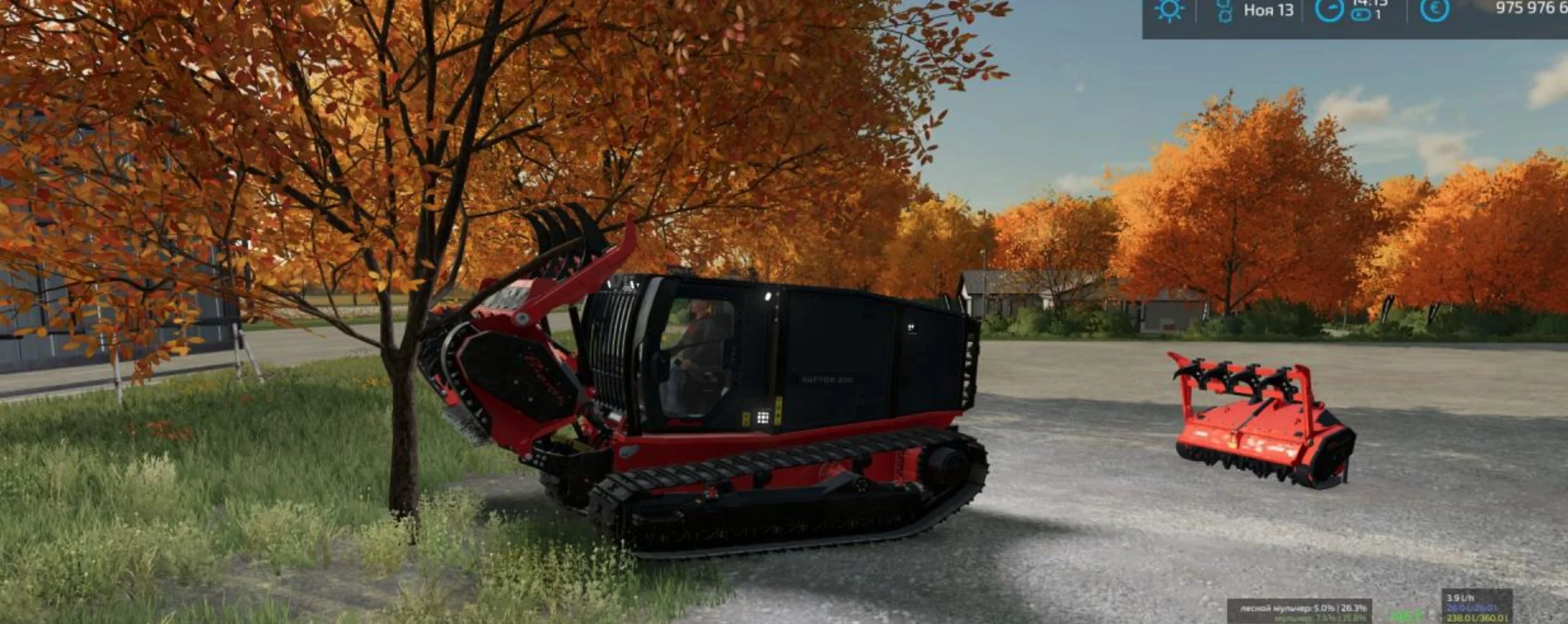 Prinoth MulcherM650 + Prinoth RAPTOR300 V1.0 FS22 Mod Free Download