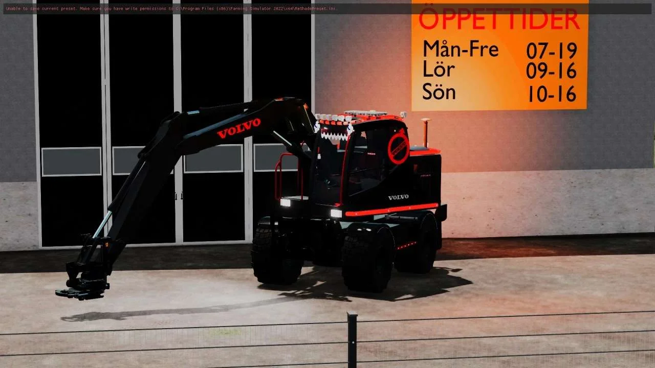Rösab volvo ew160 excavator v1.0 FS22 FS22 Mod Free Download