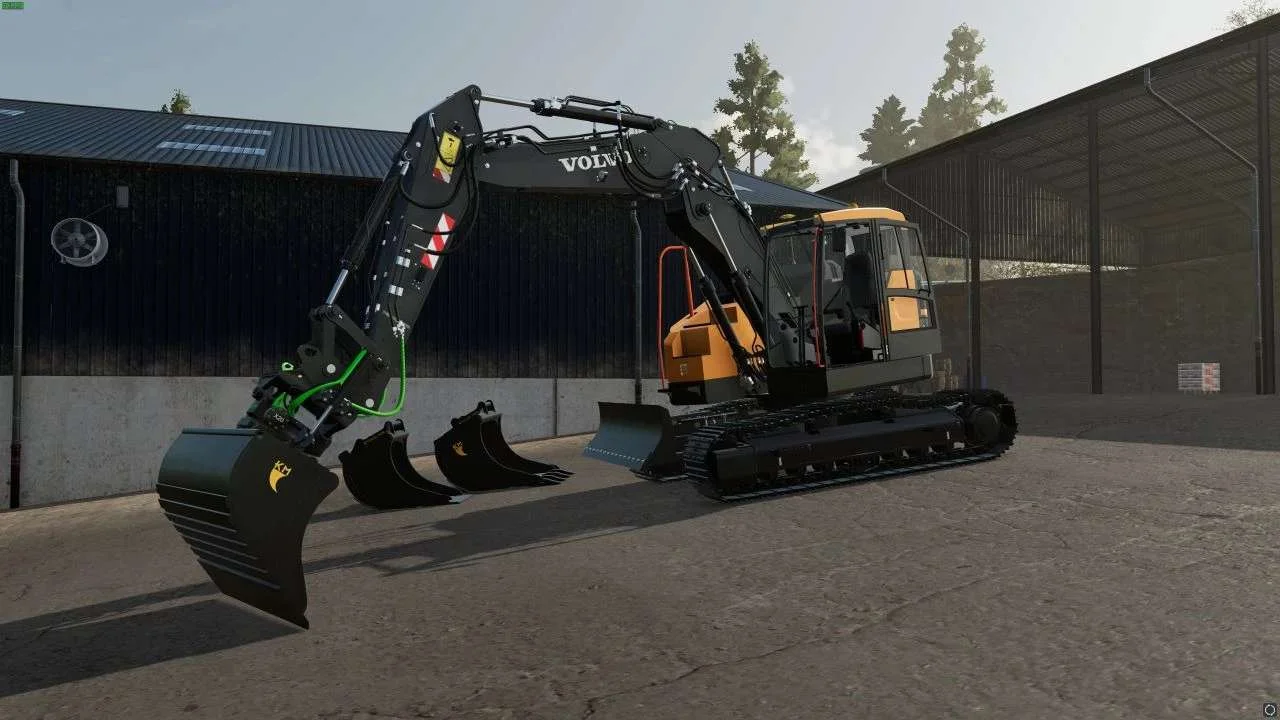 Volvo ECR145EL with variable arm v1.1 FS22 FS22 Mod Free Download