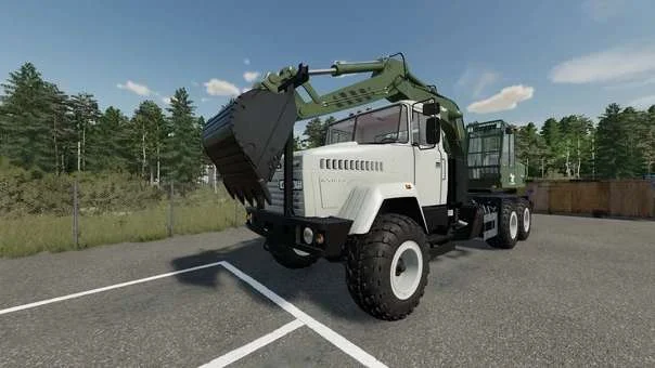 Еxcavator KrAZ v1.0 FS22 FS22 Mod Free Download