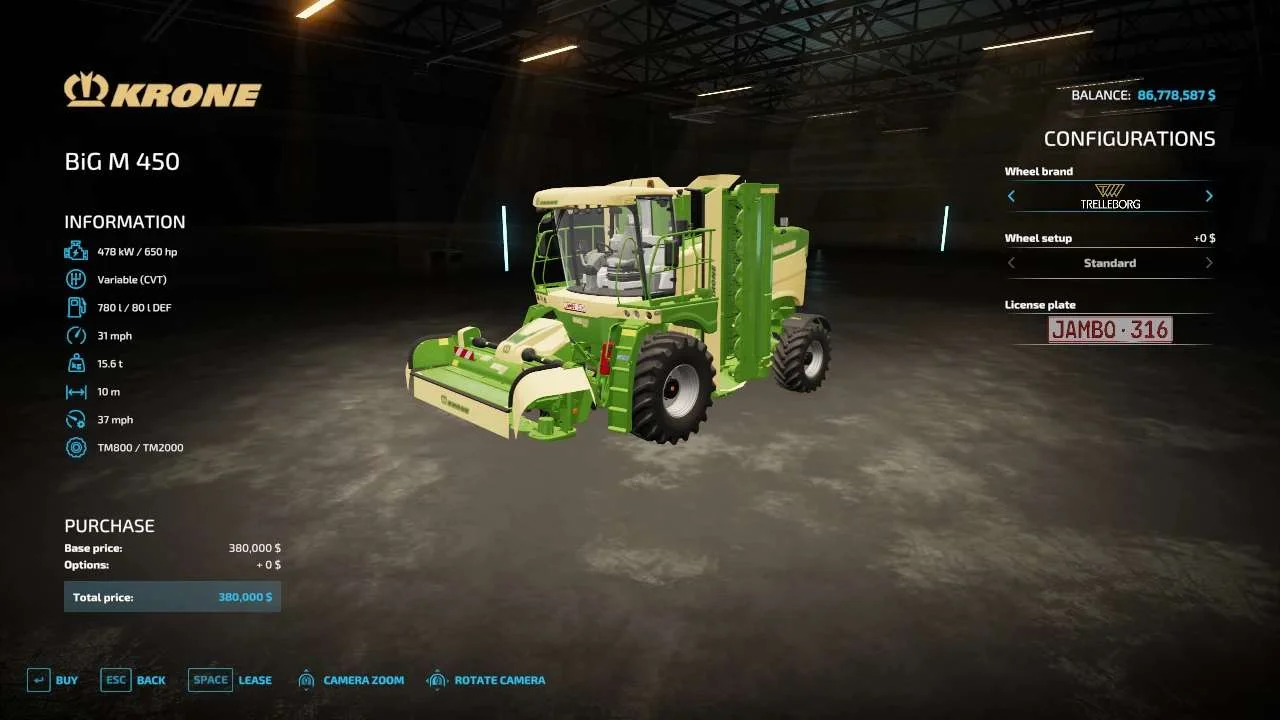 BiG M 450 50M WIDTH v1.0 FS22 FS22 Mod Free Download