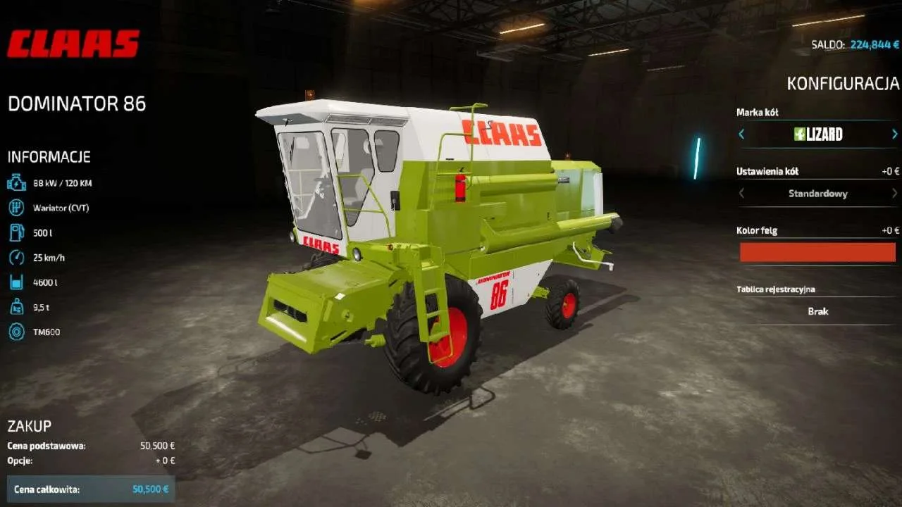 Claas Dominator 86 v1.0 FS22 FS22 Mod Free Download