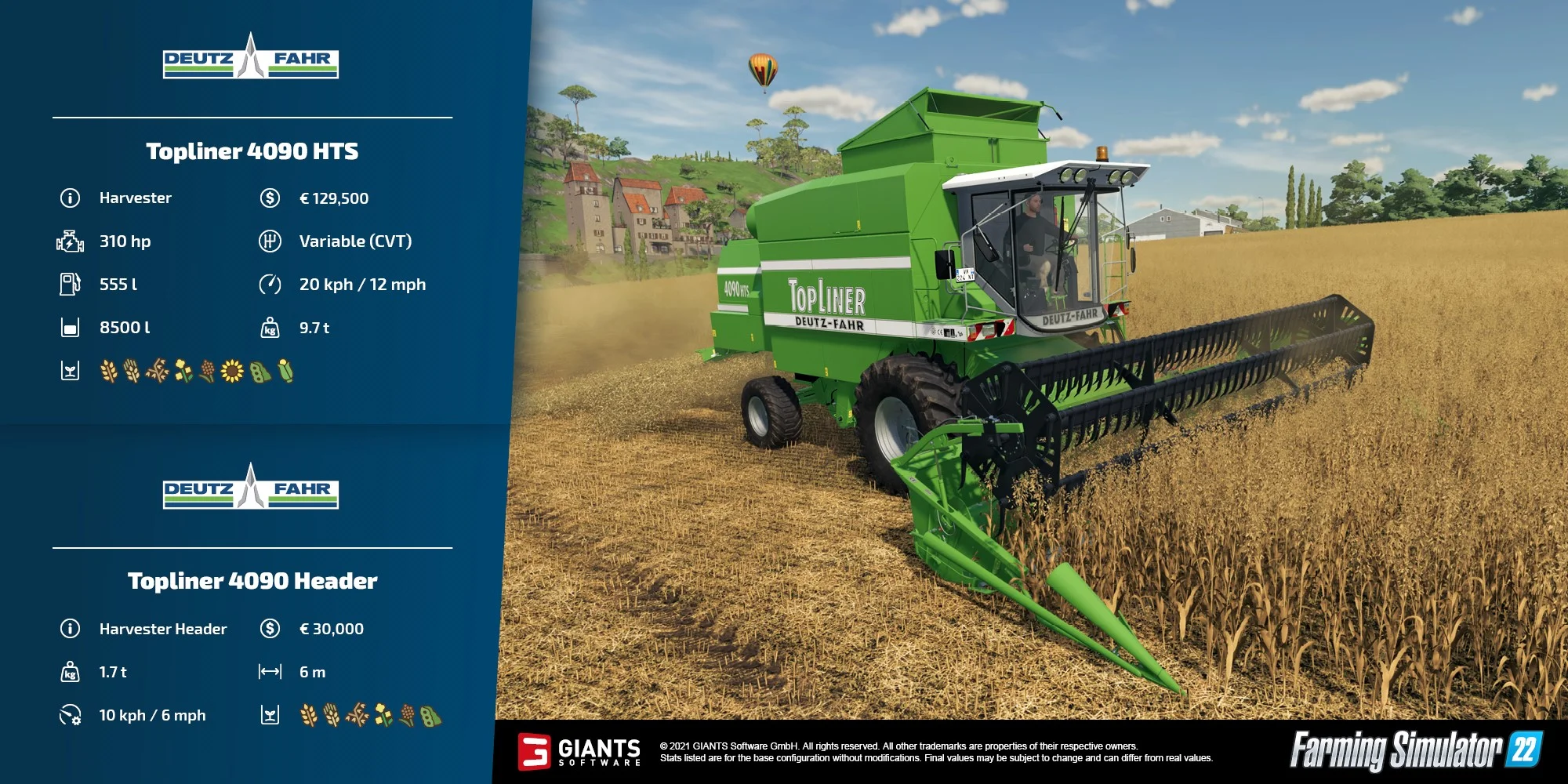 Farming Simulator 22: Deutz Fahr Topliner Harvesters and more FS22 Mod Free Download