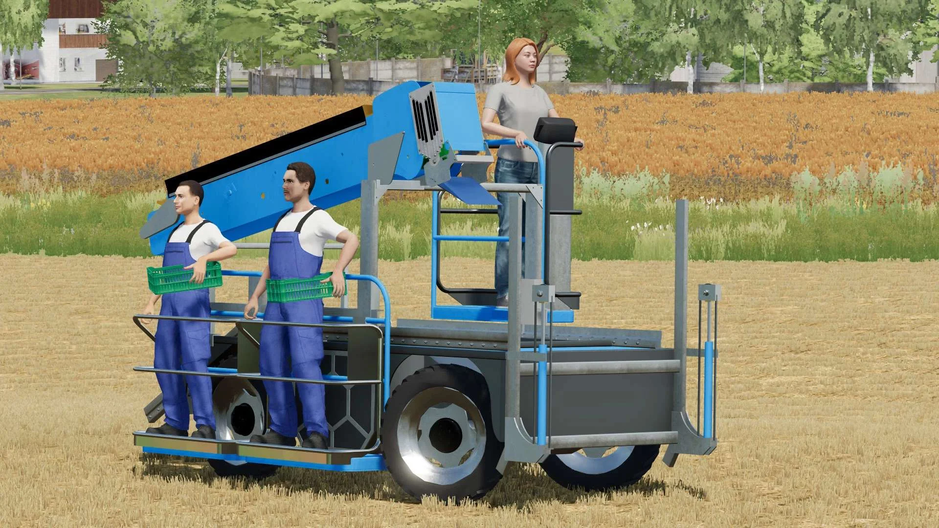 Grape Harvester with harvesting Brigade v1.0 FS22 FS22 Mod Free Download