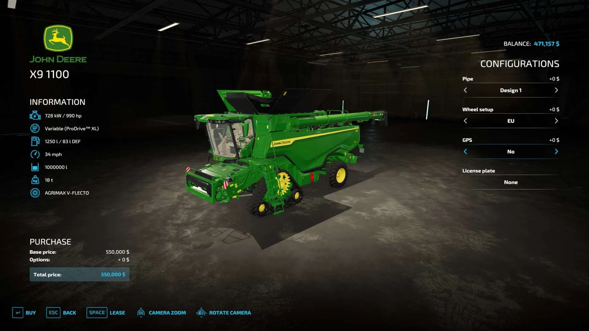 John Deere HS + Header v1.0 FS22 FS22 Mod Free Download