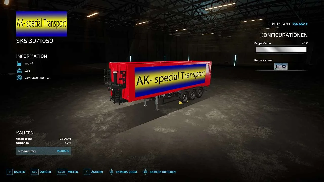 AK special transport v1.1 FS22 FS22 Mod Free Download