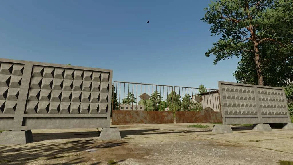 Concrete Fence PO-2 v1.0 FS22 FS22 Mod Free Download
