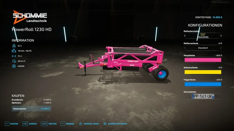 DALBO PowerRoll 1230 HD V22.0 FS22 FS22 Mod Free Download